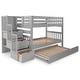 preview thumbnail 22 of 35, Taylor & Olive Trillium Twin over Twin Stairway Bunk Bed, Twin Trundle