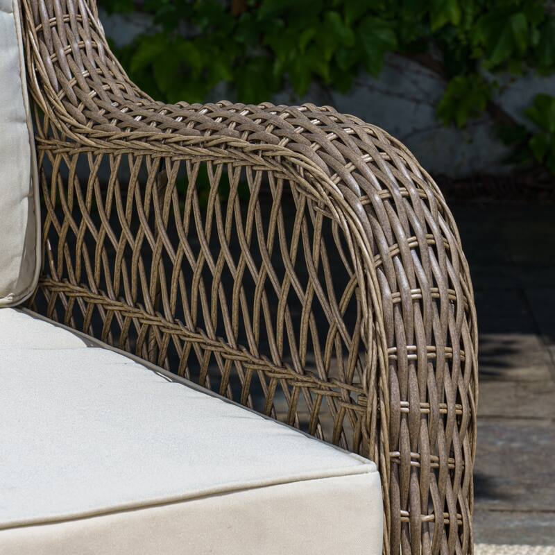 Rio Vista Outdoor Wicker Swivel Glider Chair with Cushions