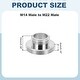 preview thumbnail 2 of 26, Faucet Aerator Adapter, Male to Male Brass Faucet Adapter with Washer for Kitchen Bathroom Sink Water Filter - Silver M14 Male to M22 Male, 10mm Length