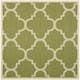 SAFAVIEH Courtyard Maryanne Indoor/ Outdoor Waterproof Patio Backyard Rug - 5'3" x 5'3" Square - Green/Beige