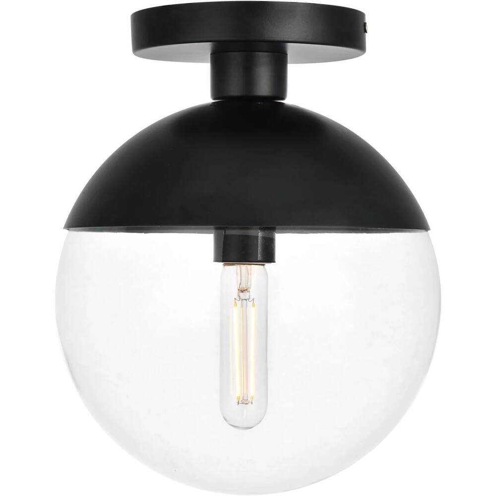 Elegant Lighting Eclipse Single Light 10" Wide Semi-Flush Globe