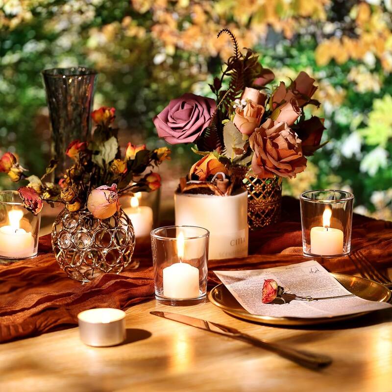 Aspen Creative 25704-4,Votive Candle Holder for Festival Decor,Wedding Parties,Holiday&Home Decor,2-1/8"Dia. x 3-1/2"H,4PK