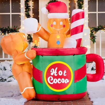 6ft Gingerbread Man Inflatable