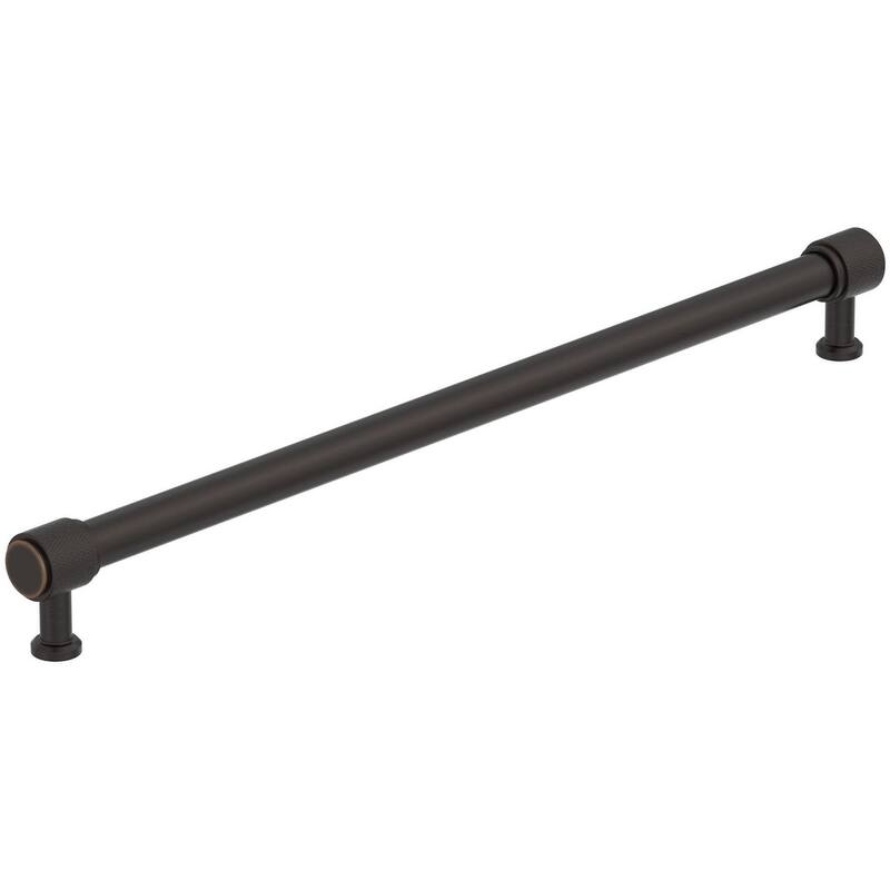 Amerock BP37749 Faraday 12-5/8" Center to Center Knurled Bar Cabinet - Oil Rubbed Bronze
