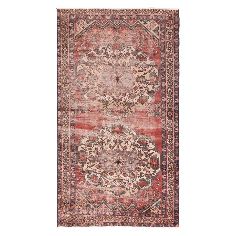 ECARPETGALLERY Hand-knotted Antalya Vintage Red Wool Rug - 5'2 x 9'5