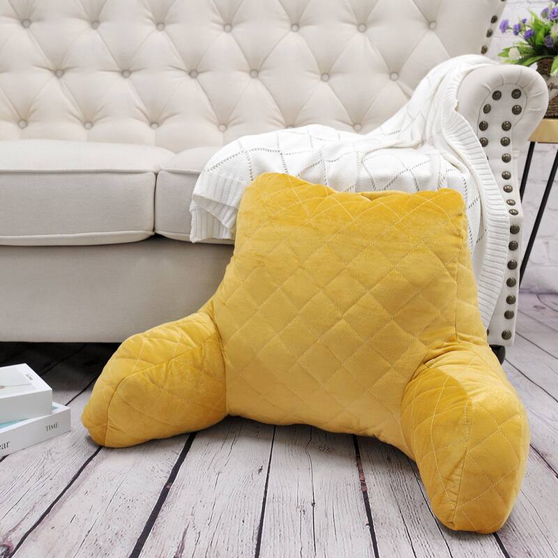 Velvet Do-It-Yourself Bedrest Reading Pillow Cover and Filling