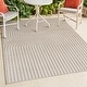 preview thumbnail 9 of 37, JONATHAN Y Peater High-Low MidCentury Modern Arch Stripe Two-Tone Indoor/Outdoor Rug