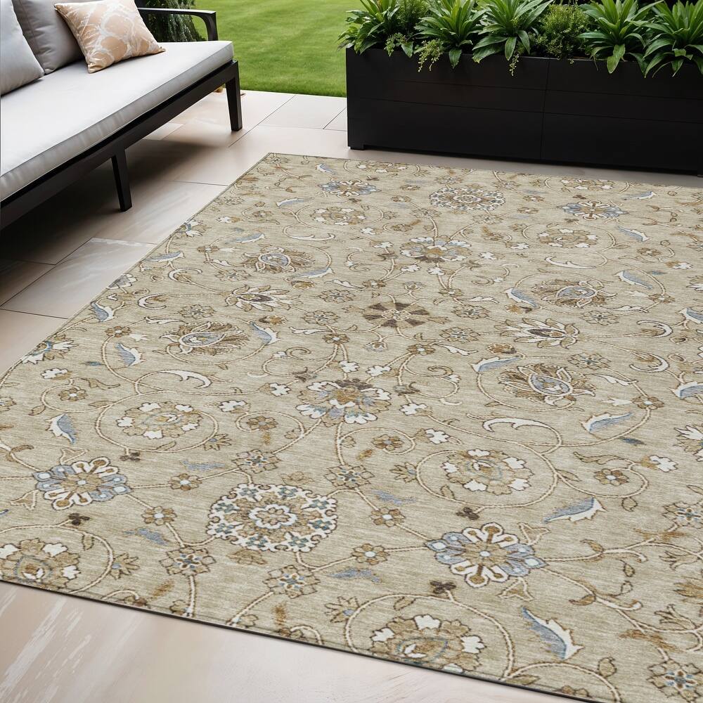 HomeRoots Moroccan Transitional Rectangle Outdoor Rug