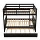 preview thumbnail 16 of 17, Full Over Full Bunk Bed with Trundle, Convertible to 2 Full Size Platform Bed