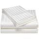 1200 Thread Count Cotton Deep Pocket Luxury Hotel Stripe Sheet Set - White - Twin XL