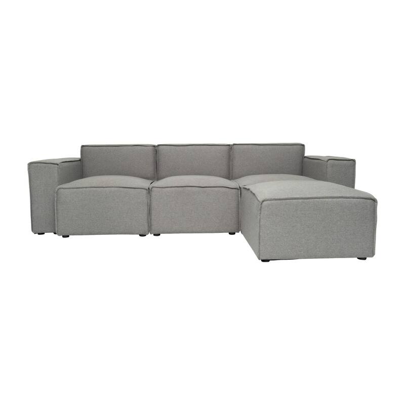 Contemporary 4 Piece Modular Sectional Sofa with Ottoman
