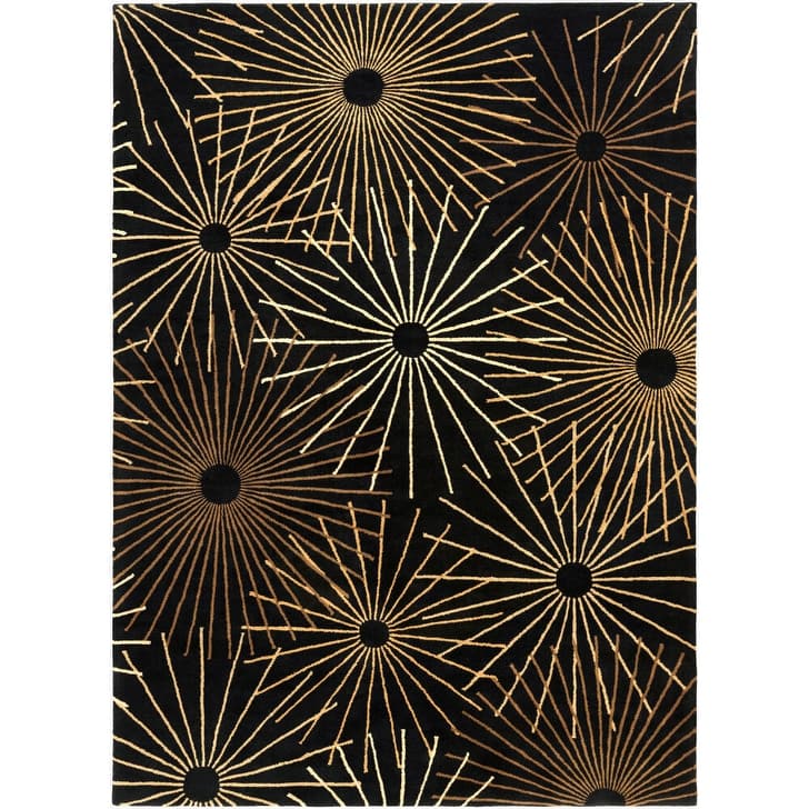 Livabliss Modern & Contemporary Forum Abstract Area Rug - 8' x 11' - Black/Brown