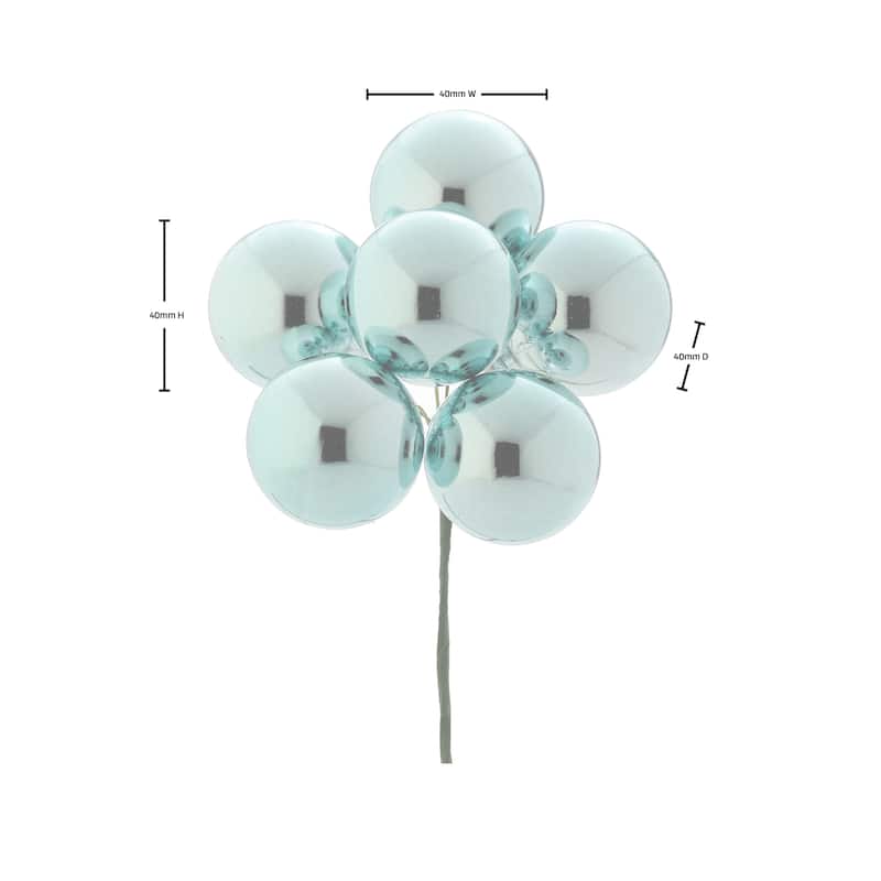 40mm Shatterproof Plastic Bunch of 6 Stemball Set of 6