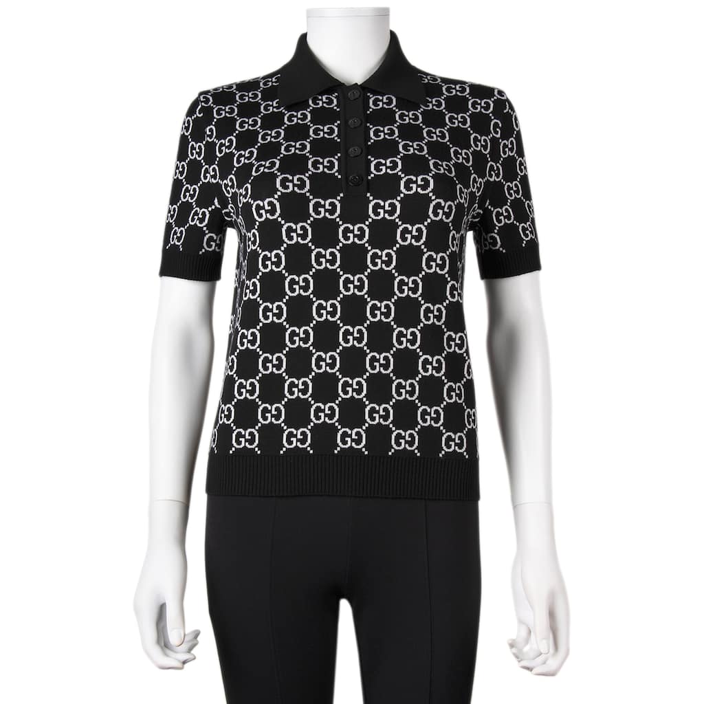 Gucci Reversible GG Wool Jacquard Polo Shirt