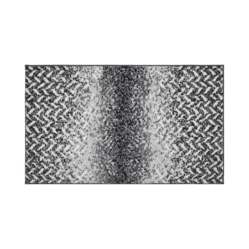 Better Trends 100% Micro Polyester Knitted Bathroom Rugs - Casablanca Collection with Chevron Pattern, Machine Washable Bath Mat