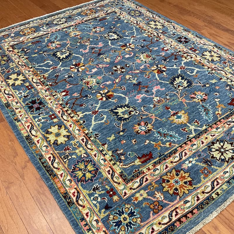 HERAT ORIENTAL Handmade Afghan Mogul Design Wool Rug - 5' x 6'7"