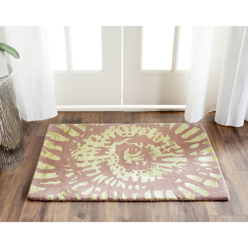 SAFAVIEH Handmade Capri Jica Modern Wool Rug - 2' x 3' - Plum/Mist