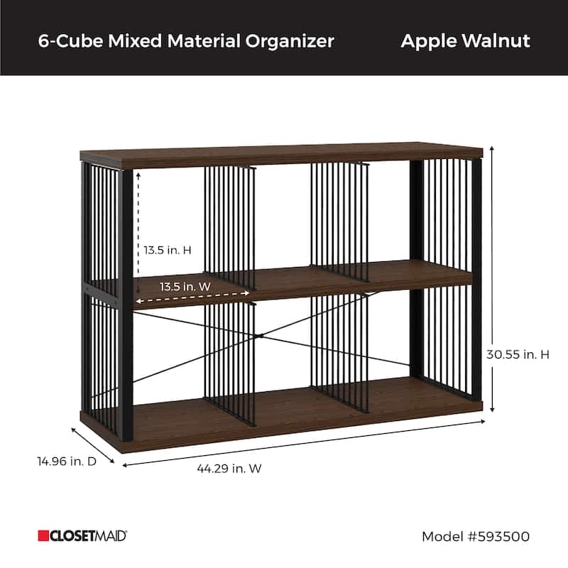 ClosetMaid Steel Frame 6-Cube Organizer