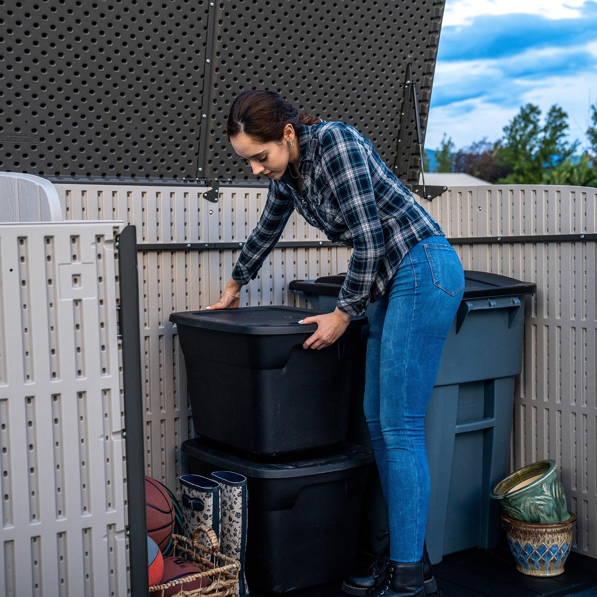 Lifetime Horizontal Storage Shed (75 cubic feet) - Overstock