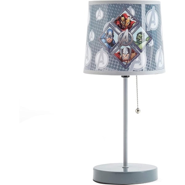 slide 2 of 6, Marvel Avengers Kids Table Lamp - Grey