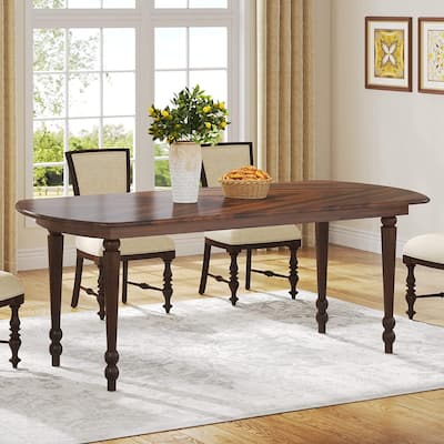 63 Inch Large Dining Room Table, Wood Kitchen Table for 4 to 6