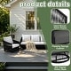 preview thumbnail 64 of 81, Rope Woven Patio Conversation Set with Swivel Chair & Settee Cushions