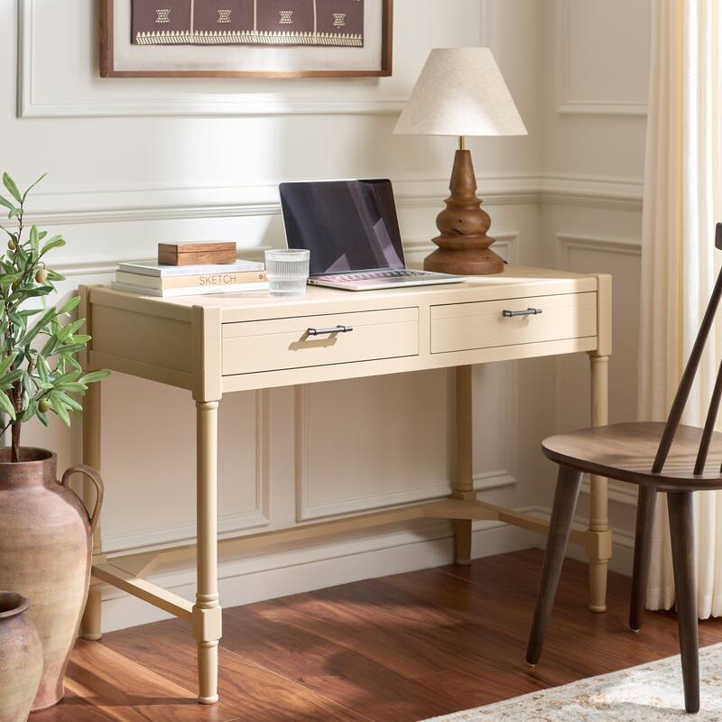 SAFAVIEH Zennure White Washed Grey Writing Desk