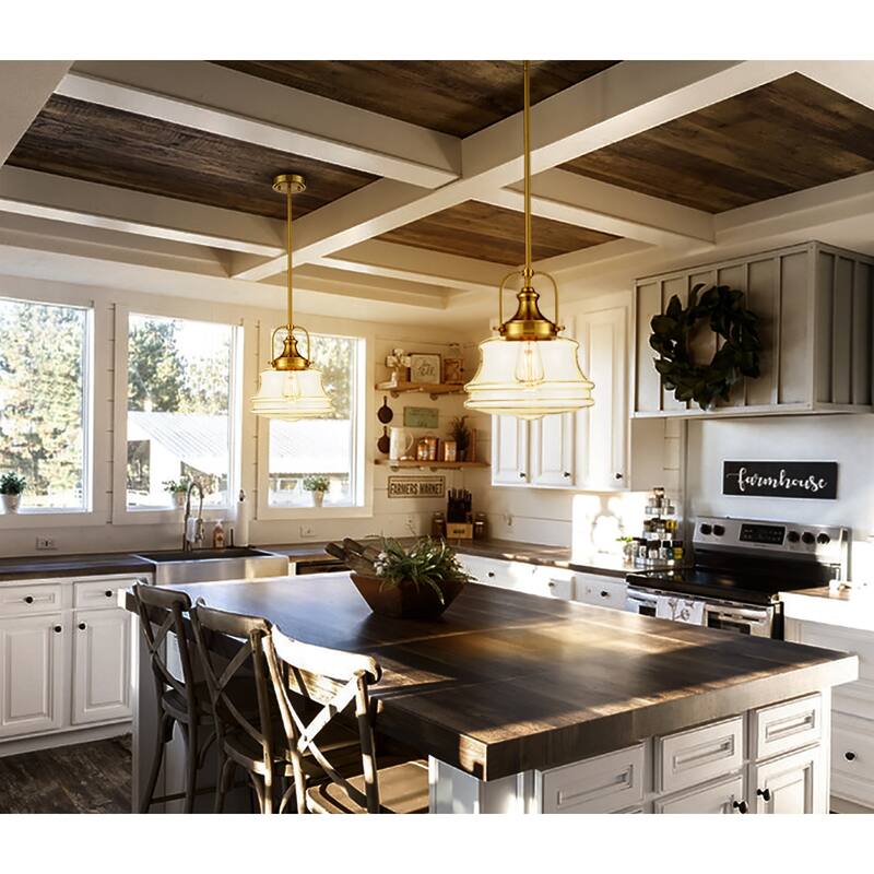 Morandi Industrial Pendant Light Schoolhouse Hanging Light 1-Light