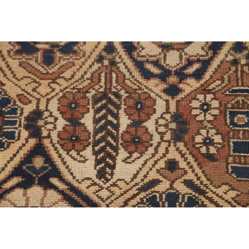 Vegetable Dye Bakhtiari Persian Vintage Rug Hand-Knotted Wool Carpet - 5'0" x 6'3"