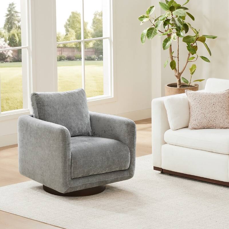 Rebecca Swivel Accent Chair Armchair with Back Cushion
