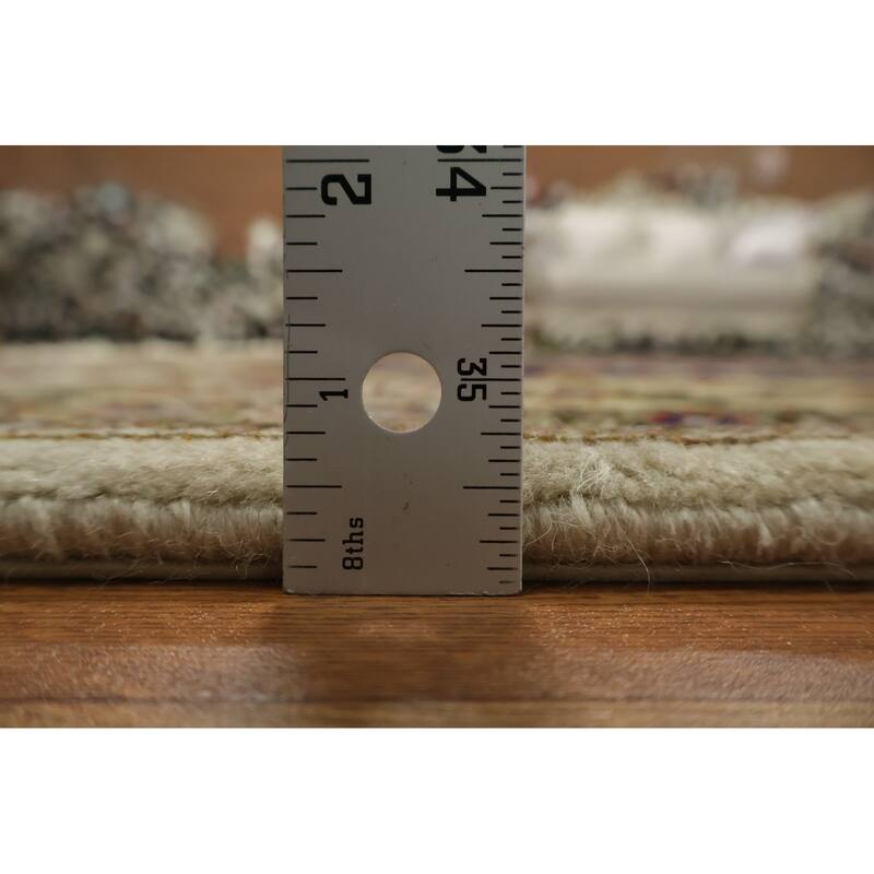 Hand Knotted Oriental 100% Wool Carpet Traditional Animal Pictorial Navy Blue & Blues Tabriz Area Rug - 7' 9'' X 6' 7''