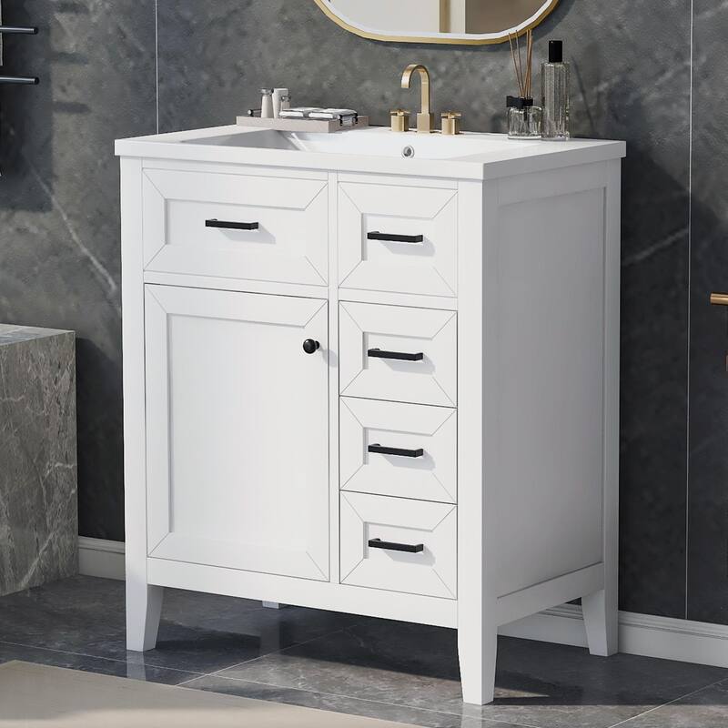 30" Bathroom Vanity with Sink Combo and Drawers