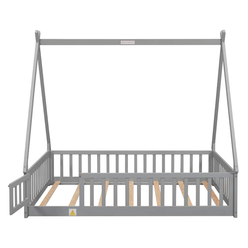 Tent-shaped Floor Bed