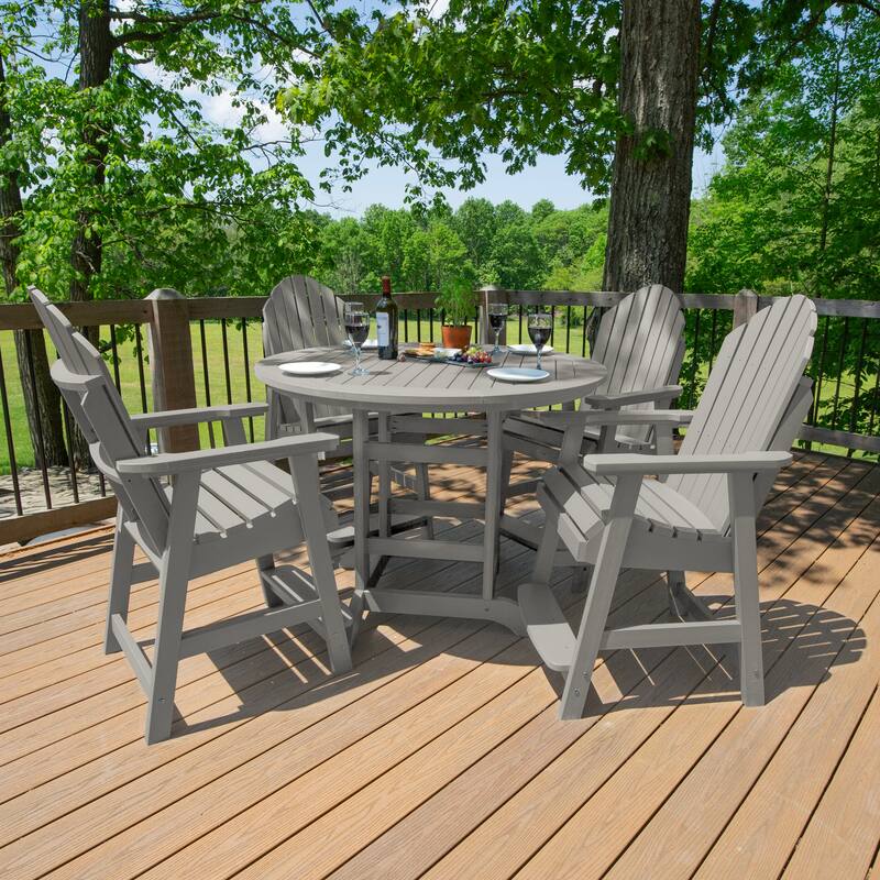 Hamilton 5-Piece Outdoor Counter Height Dining Set - 48" Round Table