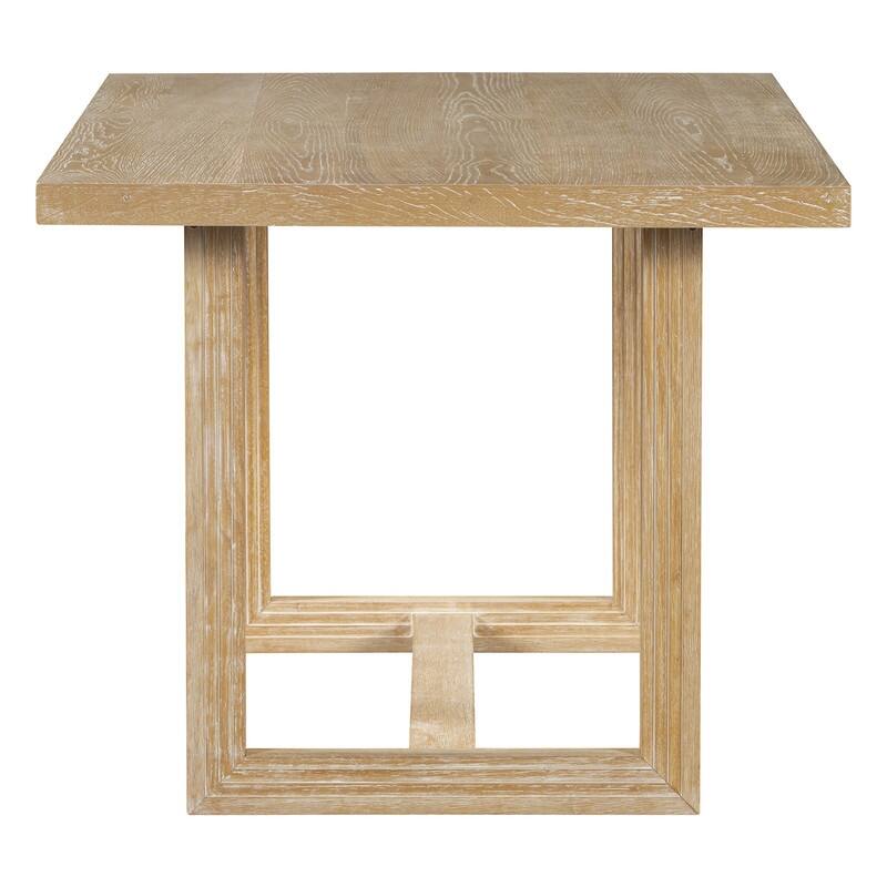 Spruce & Spring Dining Table Set for 6, 6-Piece Mid Century Modern Farmhouse Table with Chairs and Bench