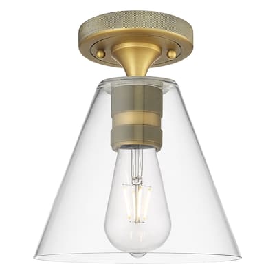Innovations Lighting 434-1F-GBC-82 Crown Point 8" Wide Semi-Flush