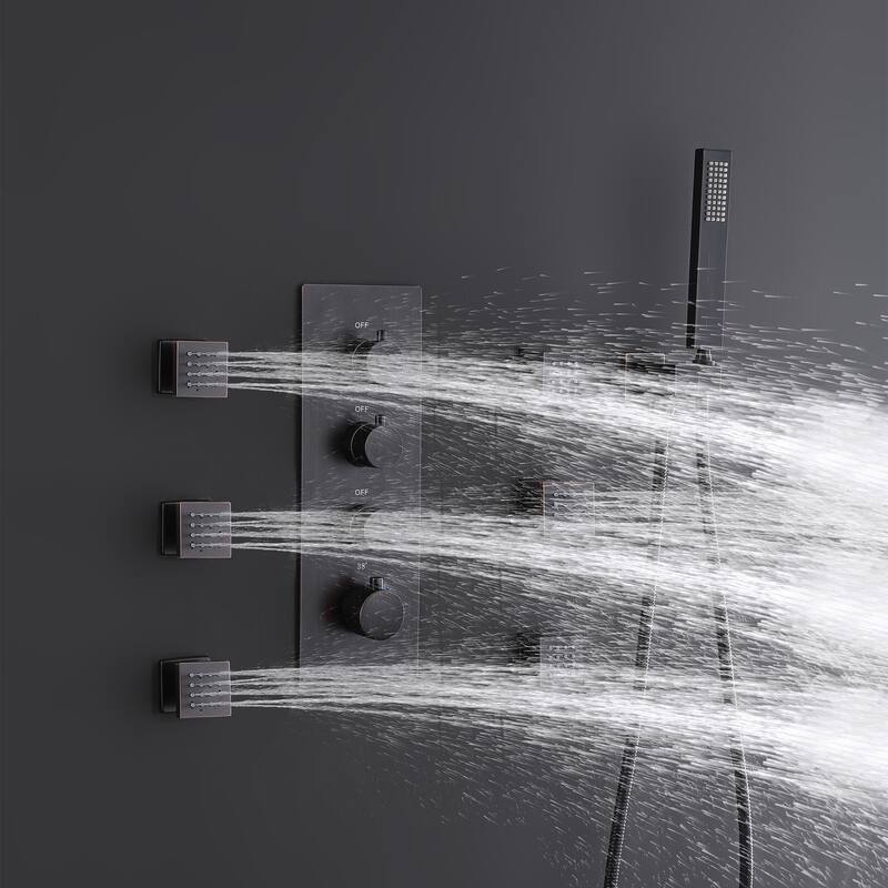 Rbrohant Thermostatic Complete Shower System with Rough in-Valve