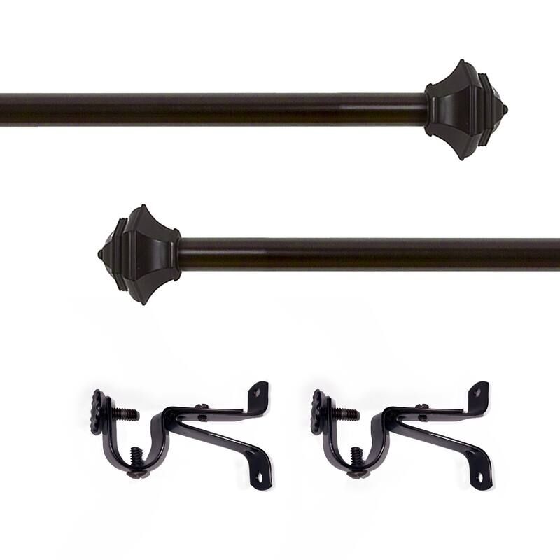 Achim Buono II Decorative Rod and Finial Jordan - 66 - 120 inches