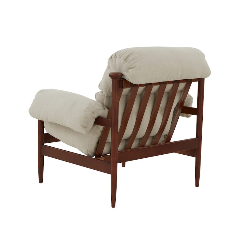 SAFAVIEH Couture Yauhenia Wood Frame Accent Chair - 37 In W x 35 In D x 37 In H. - 37Wx35Dx37H
