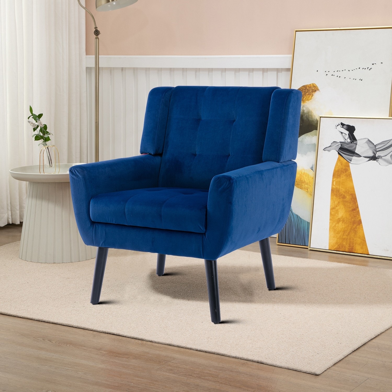 Modern Stylish Upholstered Accent Armchair Waiting Room Reception Chair