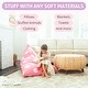 preview thumbnail 3 of 6, Tadpoles Bean bag Chair Cover - Toy Organizer - Light Pink Polka Dots