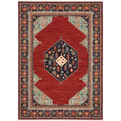 Style Haven Leander Classic Persian Fringed Wool Blend Area Rug
