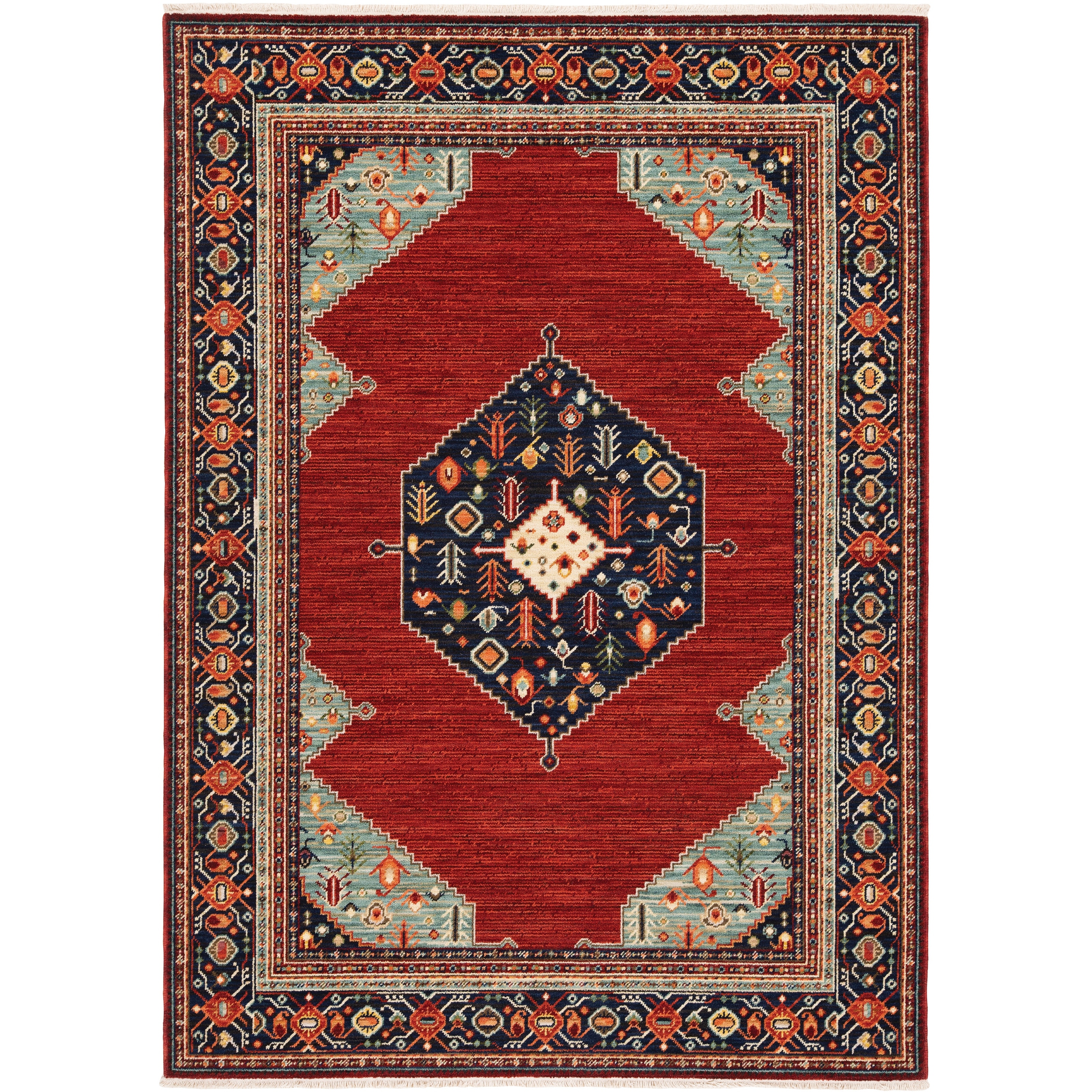 Style Haven Leander Classic Persian Fringed Wool Blend Area Rug