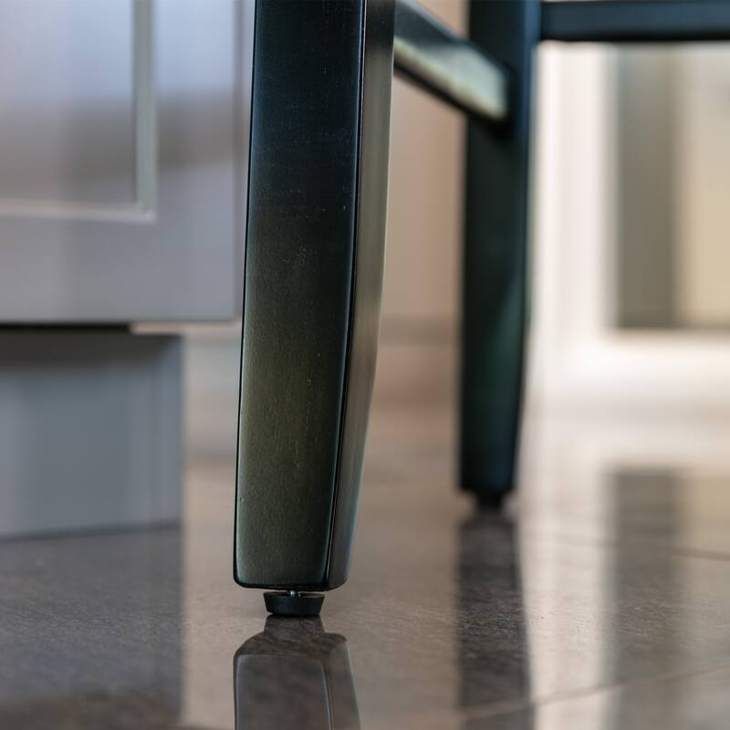 Contemporary Velvet Upholstered Wing-Back Barstools With Button Tufted Decoration And Wooden Legs