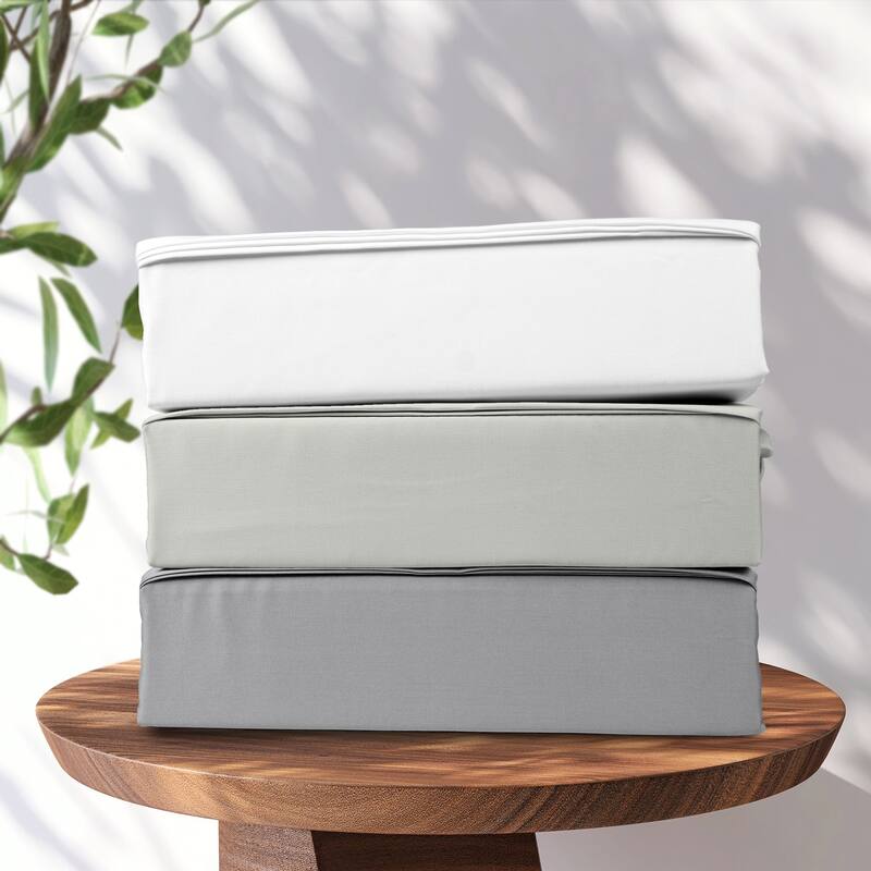 Purity Home Percale 3 Piece Duvet Cover Set