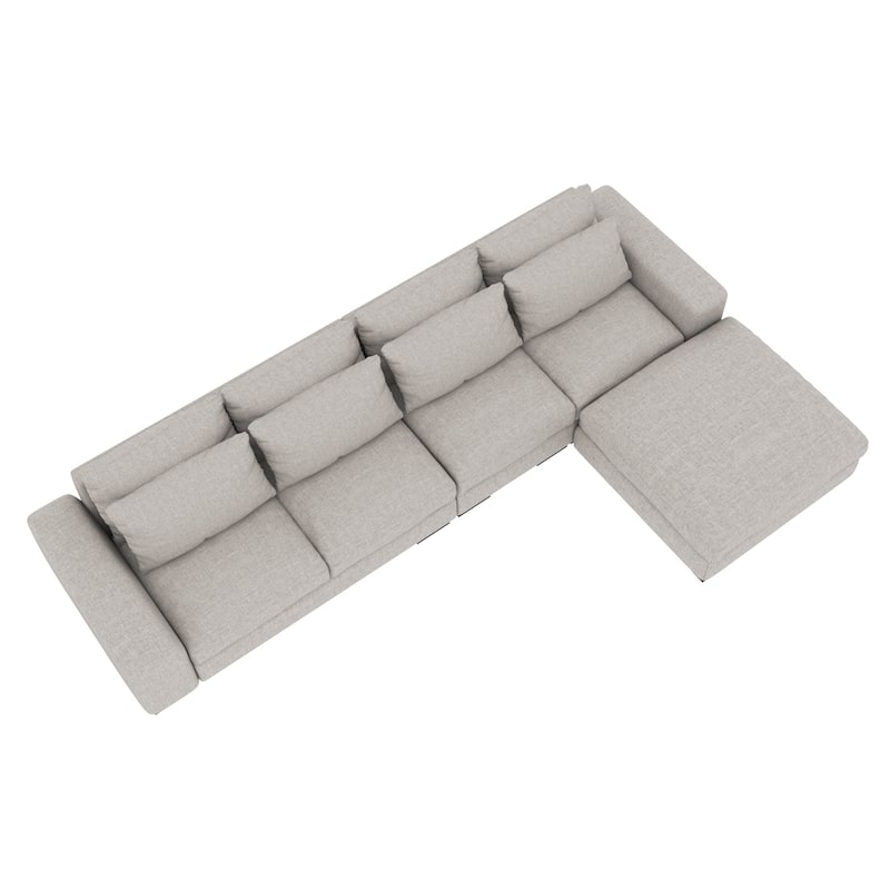 Modern Sectional Sofa with Feather and Down