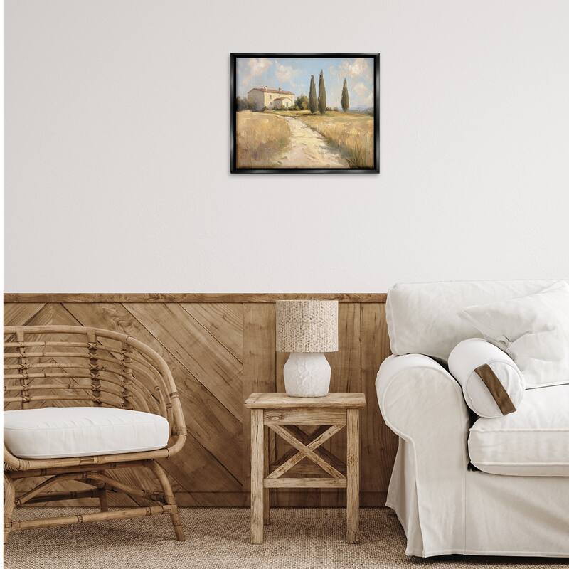 Stupell Country Villa Path Framed Floater Canvas Wall Art Design By Petal Prints Design