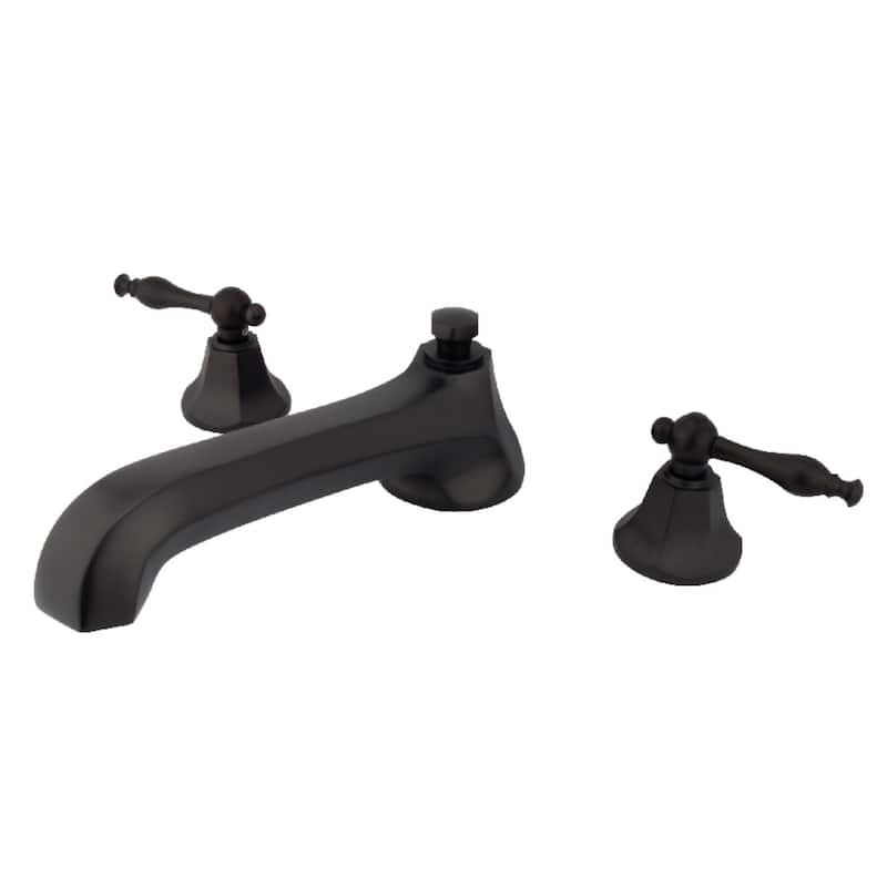 Kingston Brass Metropolitan Deck Mounted Roman Tub Filler with Lever