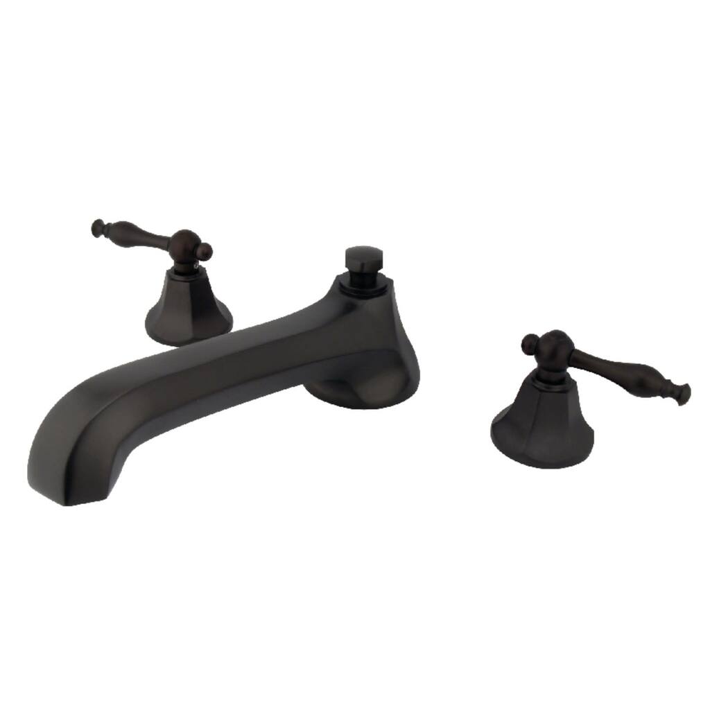 Kingston Brass Metropolitan Deck Mounted Roman Tub Filler with Lever