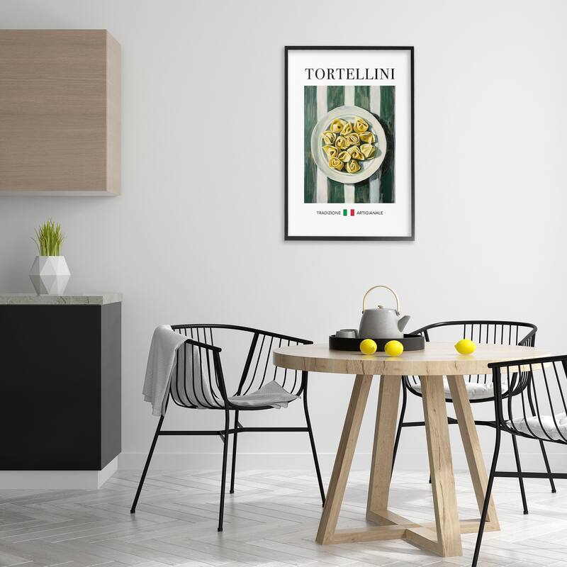 Stupell Traditional Tortellini Pasta Framed Giclee Art Design By Andreas Magnusson